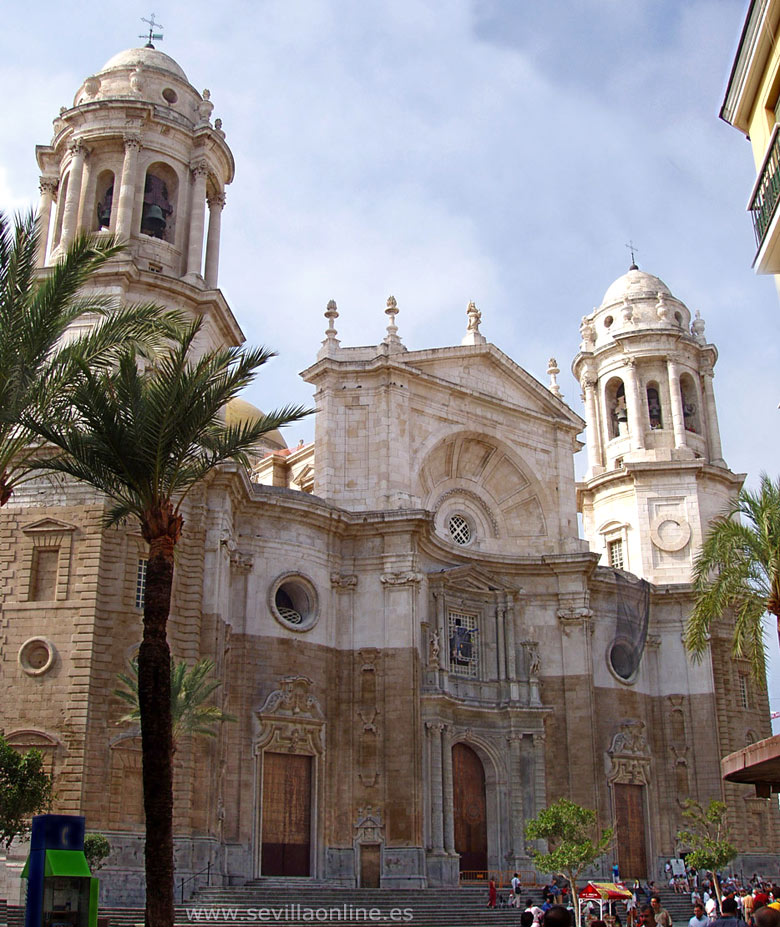 De kathedraal van Cadiz, Costa de la Luz - Andalusië, Spanje.