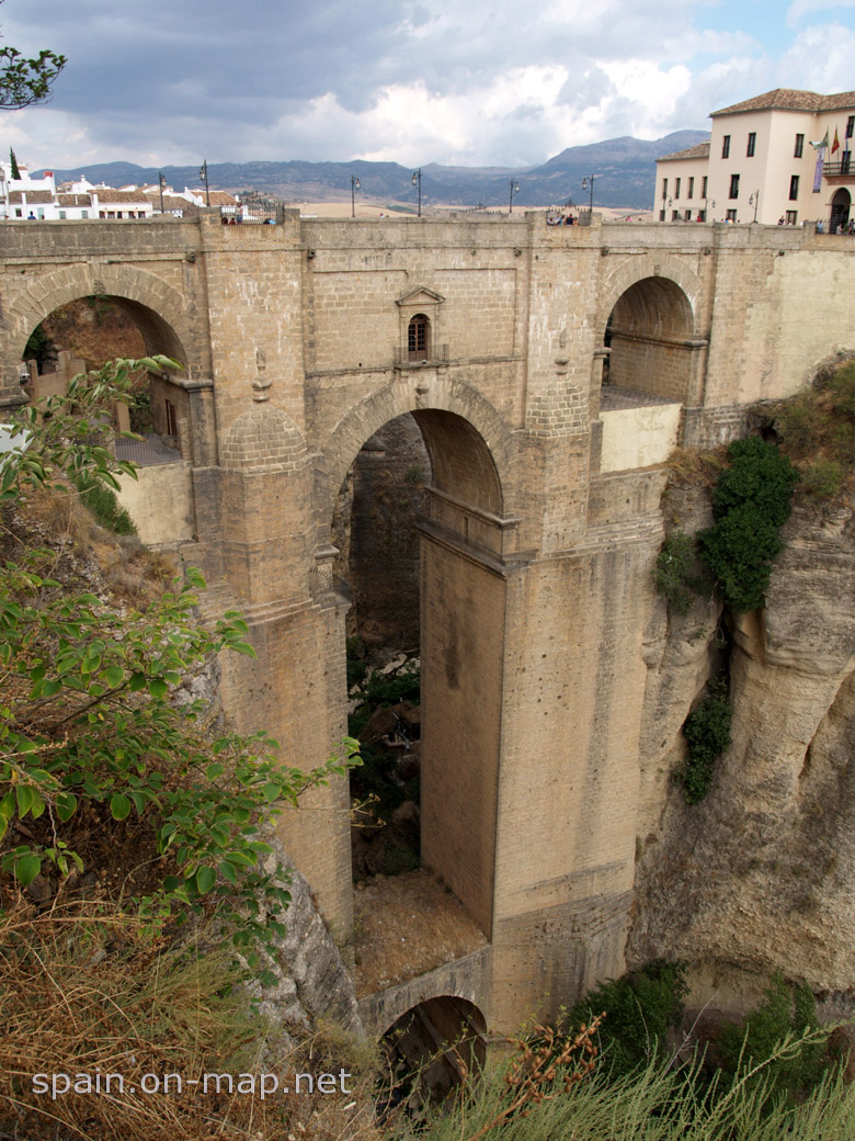 The new bridge in Ronda, Malaga - Andalusia, Spain.