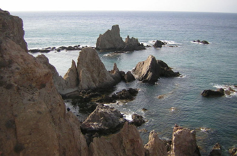 Las Sirenas aan de Costa de Almeria in Andalusië, Spanje. 