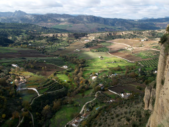View from the 'balcony' of Ronda